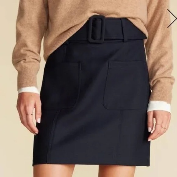 NWT Amour Vert Ira mini skirt in navy blue - Picture 1 of 5